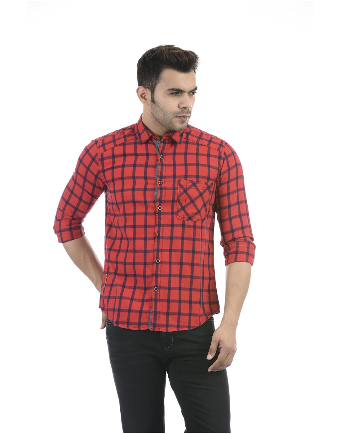 Pepe Jeans MenS Regular Fit Shirt (Pm306702_Red_S