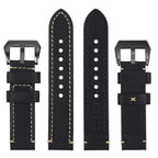 EACHE Leather Watch Bands for Men,Vintage Crazy Horse Leather & Vegetable Tanned Leather & Oil Waxed Thick Leather Watch Bands 2