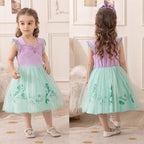 Dressy Daisy Princess Mermaid Dress Up Clothes Halloween Fancy Party Tulle Skirt Summer Outfit with Accessories for Little Girls