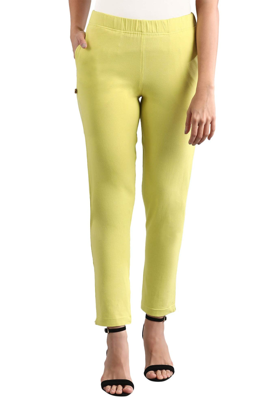Aurelia Womens Slim Fit Pants (20FEA60052-601221_Green_X-Large)