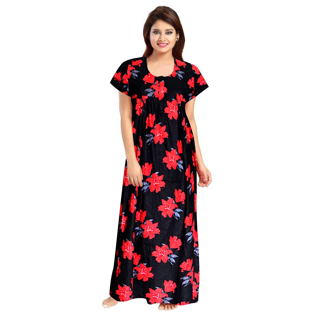 Gorangani WomenS Cotton Feeding Nighty/Maternity Nighty Multicolor 2