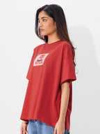 The Souled Store Official Inside Out Originals: Anger Women and Girls Short Sleeve Round Neck Black Graphic Printed Cotton Overs