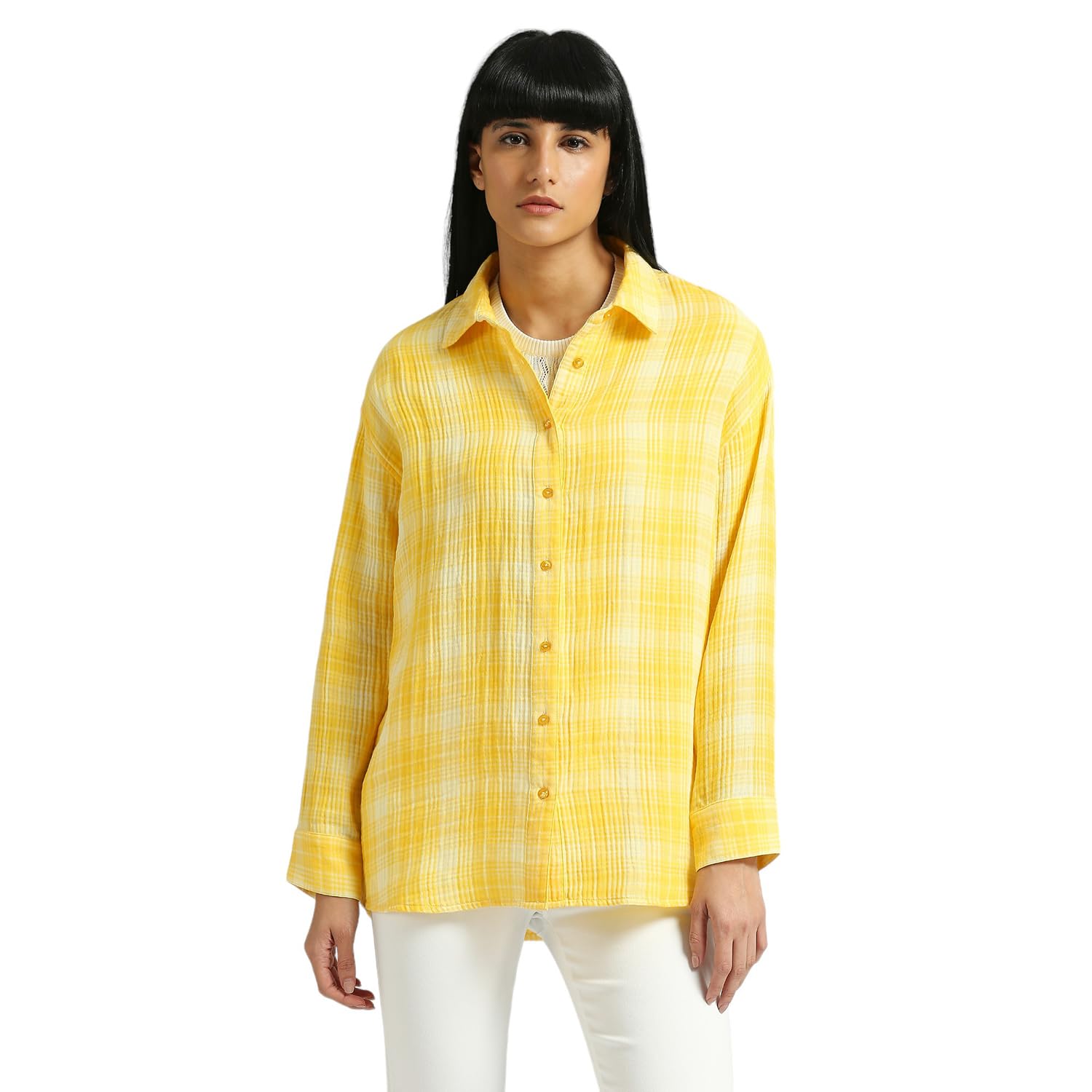 Georgia Oversize Button Down Checks Shirt