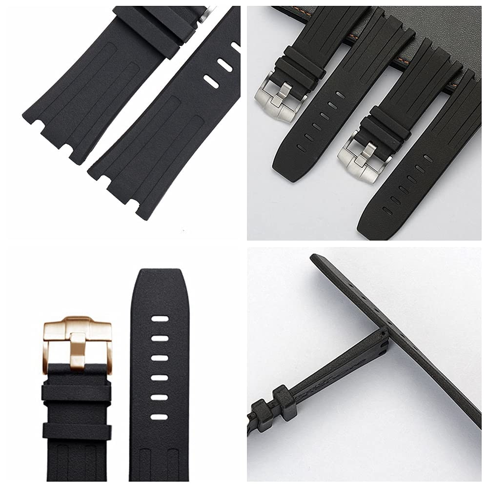 Dive Rubber Silicone Watch Band Compatible with Audemars Piguet Royal Oak Offshore 15703 15710-28mm AP Rubber Watch Band Strap