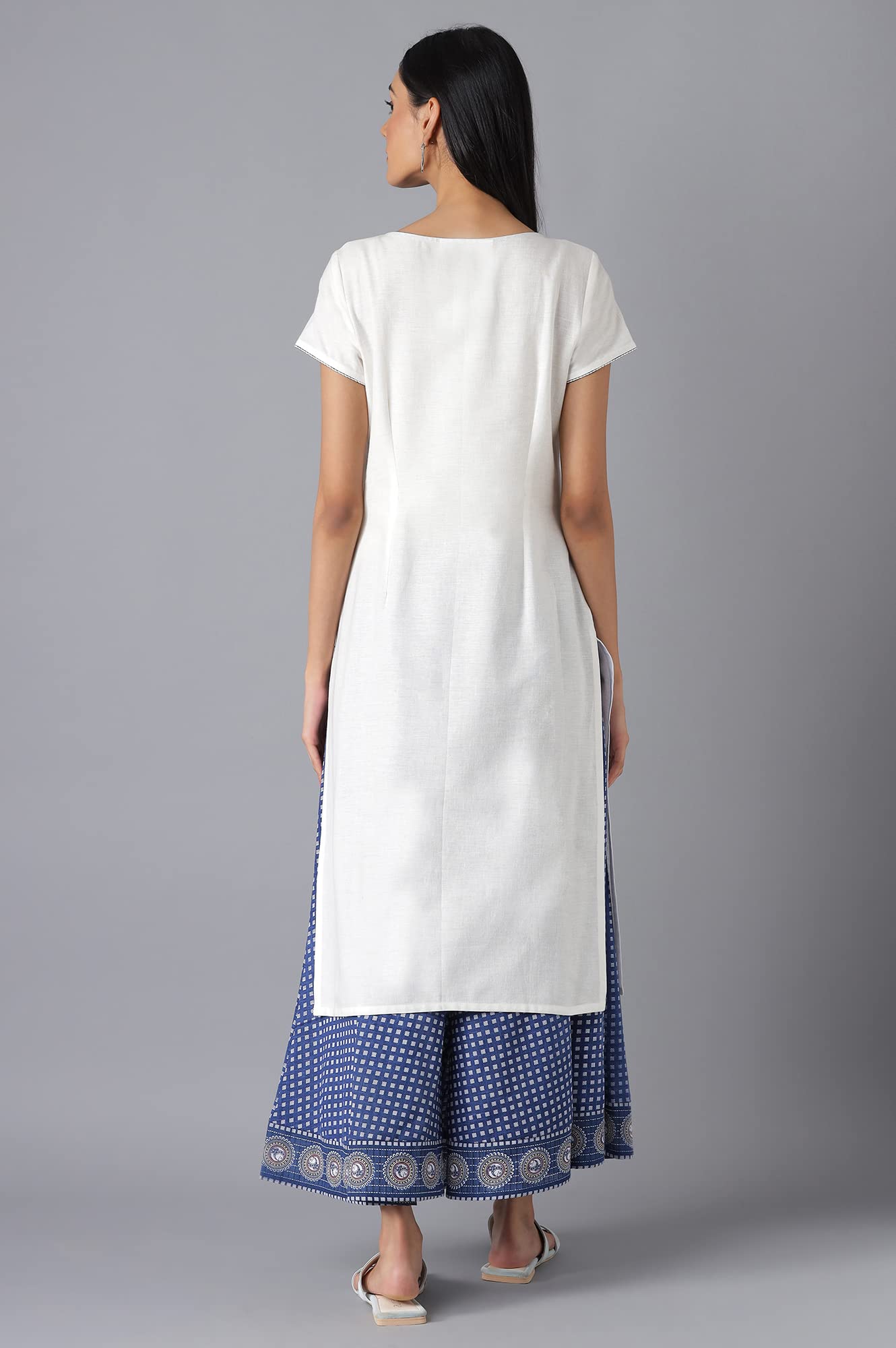 Aurelia Women'S Viscose Animal Print Regular Kurta