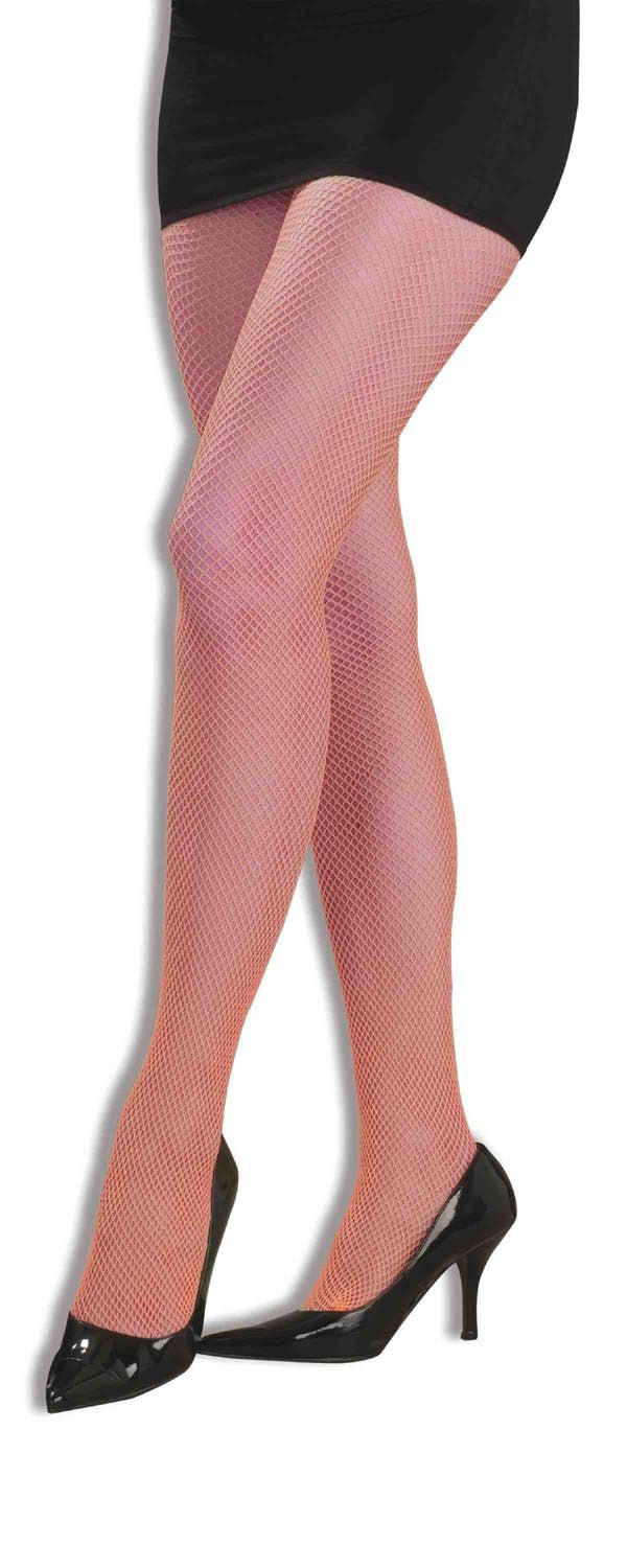 Forum Novelties Neon Fishnet Pantyhose, Orange
