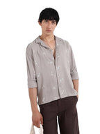 The Indian Garage Co Mens Relaxed Fit Embroidered Cuban Collar Long Sleeves Resort Sweater