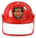 Aeromax Firefighter Helmet with Movable Visor, RED, Adjustable Size