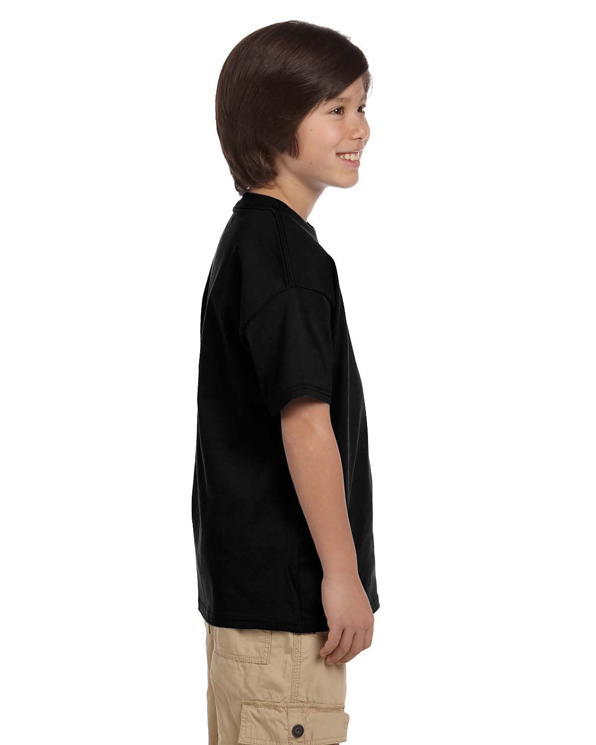 Youth 61 oz Short-Sleeve T-Shirt - BLAcK - S(D0102HI3K4Y)