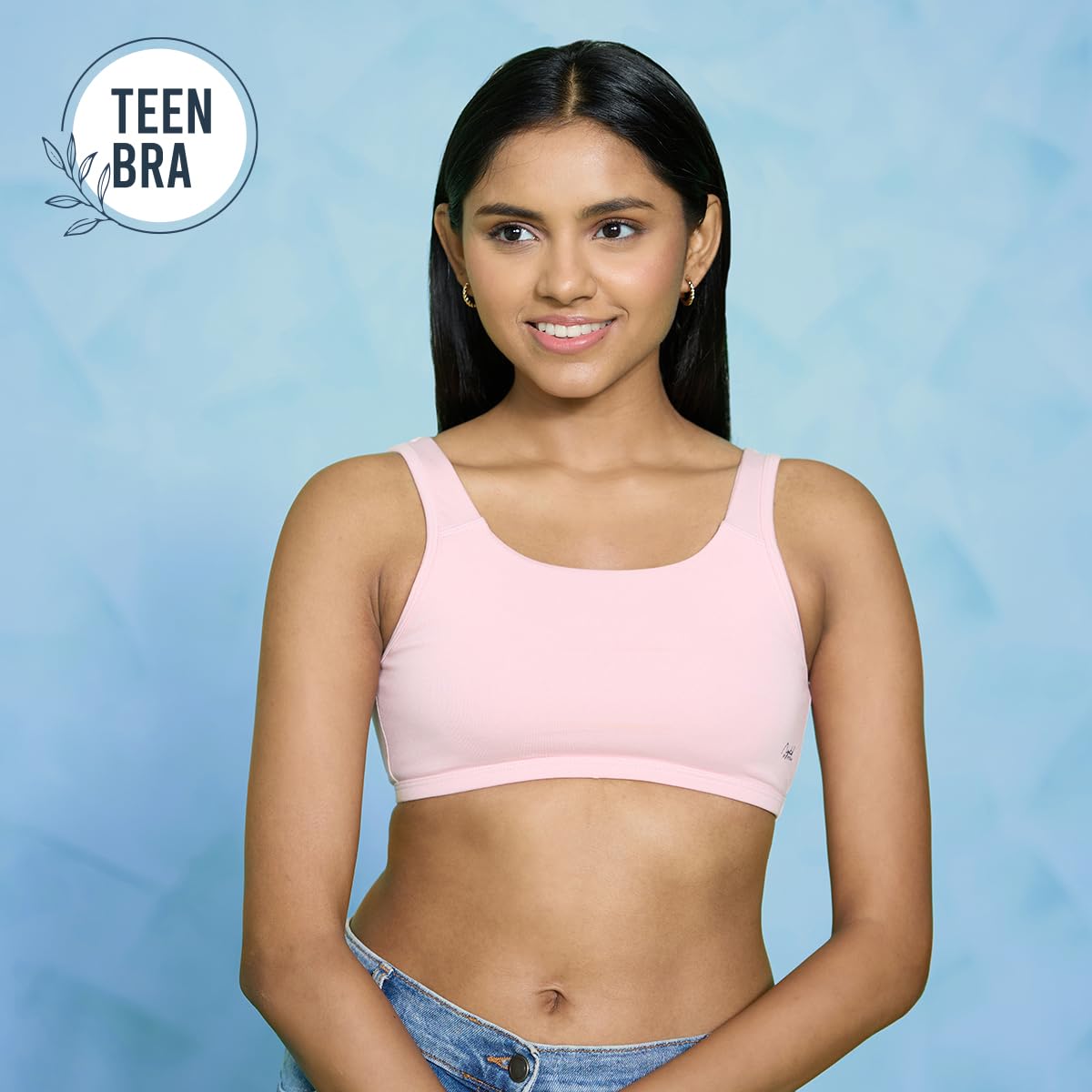 Nykd Everyday Cotton T-Shirt Bra For Women Daily Use, Medium Coverage , Lightweight- Teen Bra For Everyday Use - Bra, Nyb272, Pi