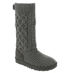 UGG Women's Classic Cardi Cabled Knit Boot, Grey, 8