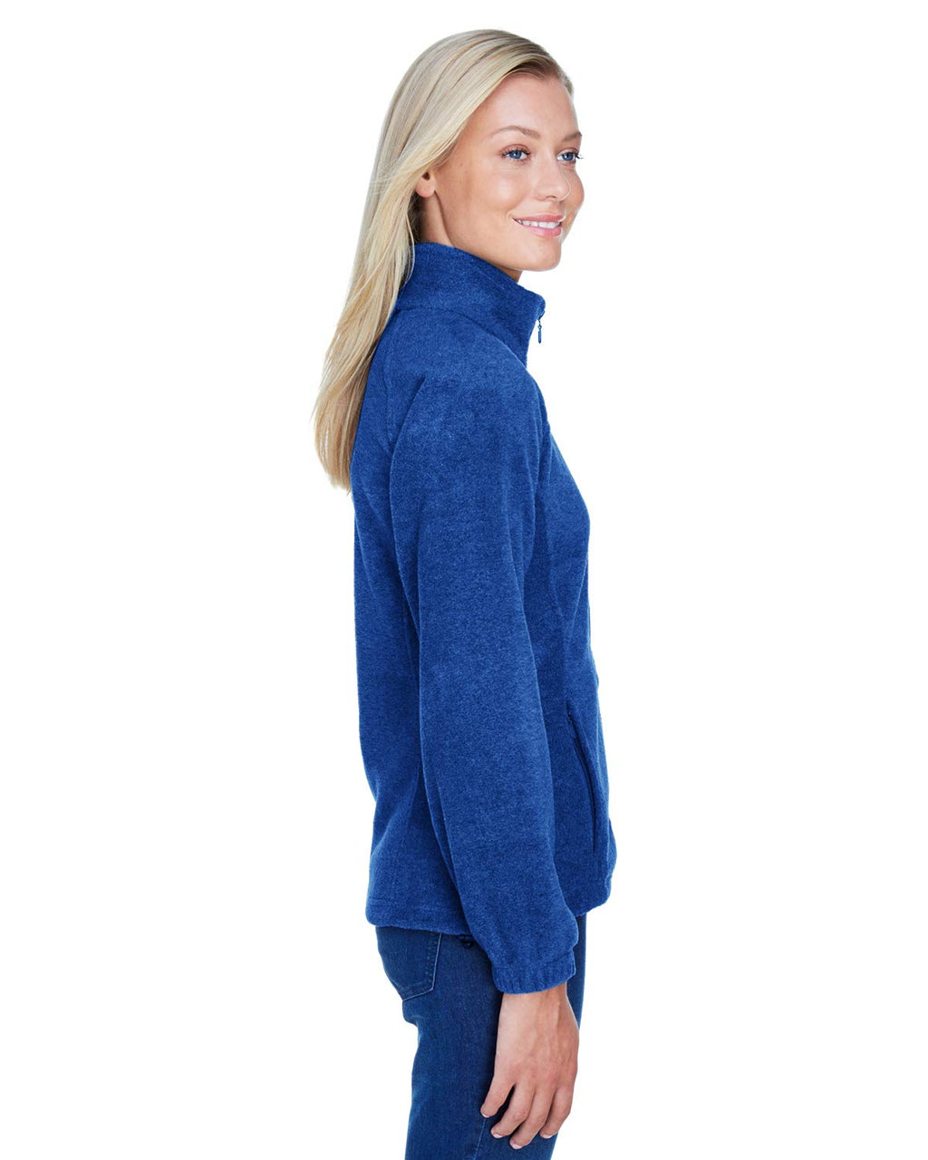 Ladies 8 oz Full-Zip Fleece - BLAcK - XS(D0102H76WST)