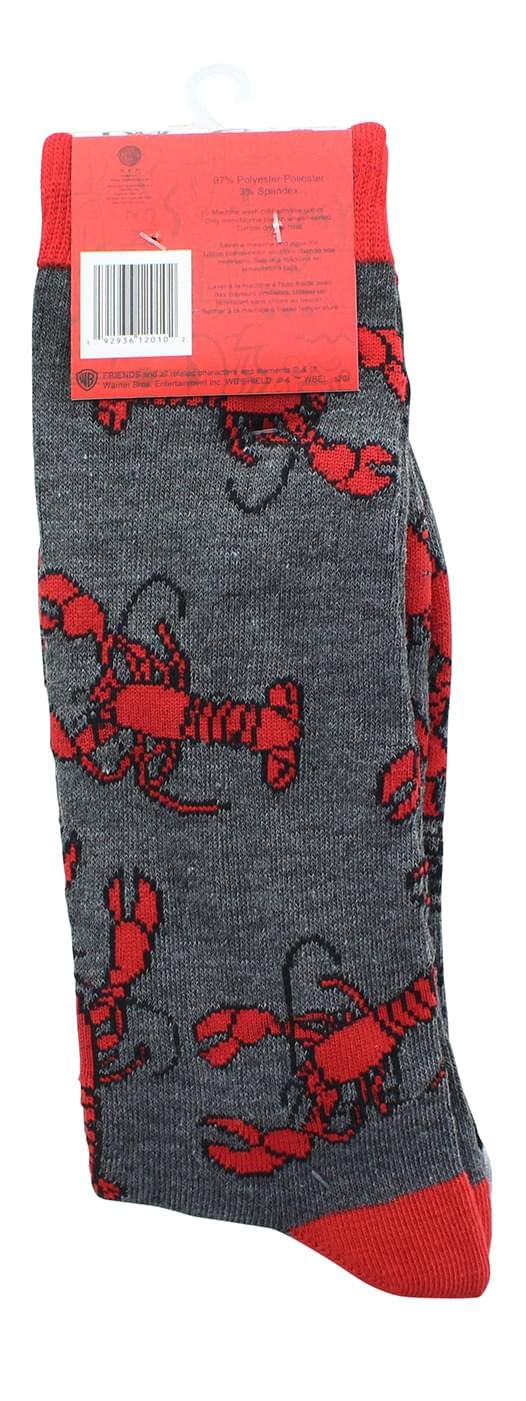 Friends Lobster & Central Perk Unisex Novelty Crew Socks | 3 Pairs | Size 6-12