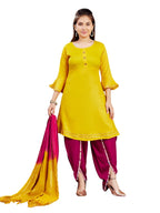 Aarika Girls Yellow Colour Cotton Kurti
