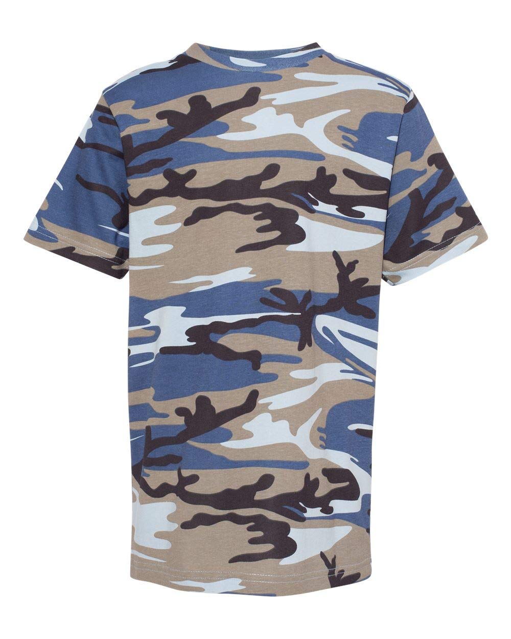 Youth camo T-Shirt - BLUE WOODLAND - XS(D0102H7MYY6)