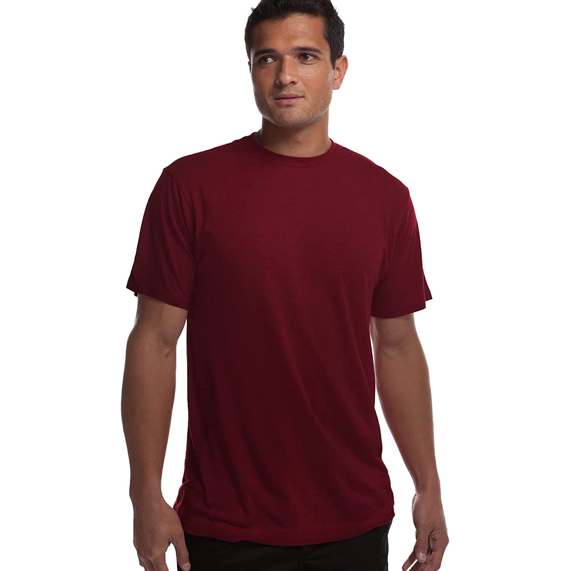 Bamboo Comfort Crew Tee - Rockwood Red by Cariloha for Men - 1 Pc T-Shirt (M)