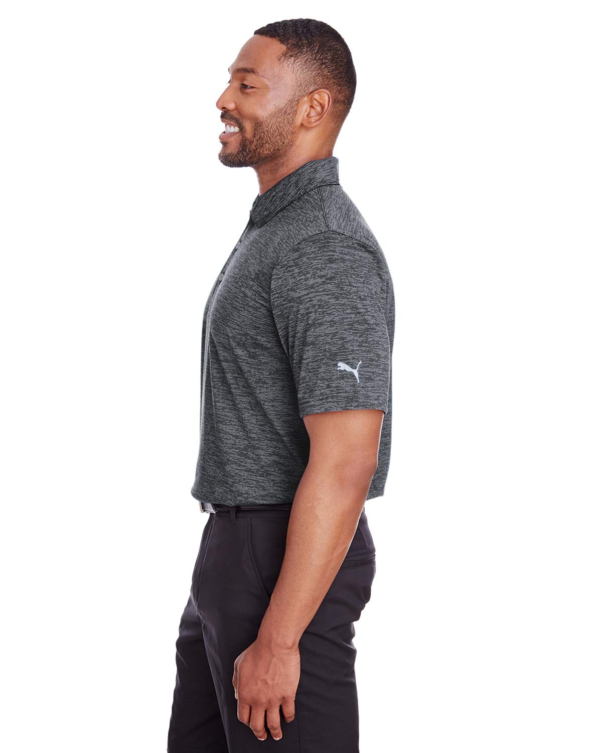 Mens Icon Heather Polo - PUMA BLAcK - M(D0102H7Y4M2)