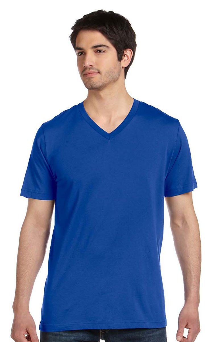 Unisex Jersey Short-Sleeve V-Neck T-Shirt - TRUE ROYAL - XS(D0102H78H8T)