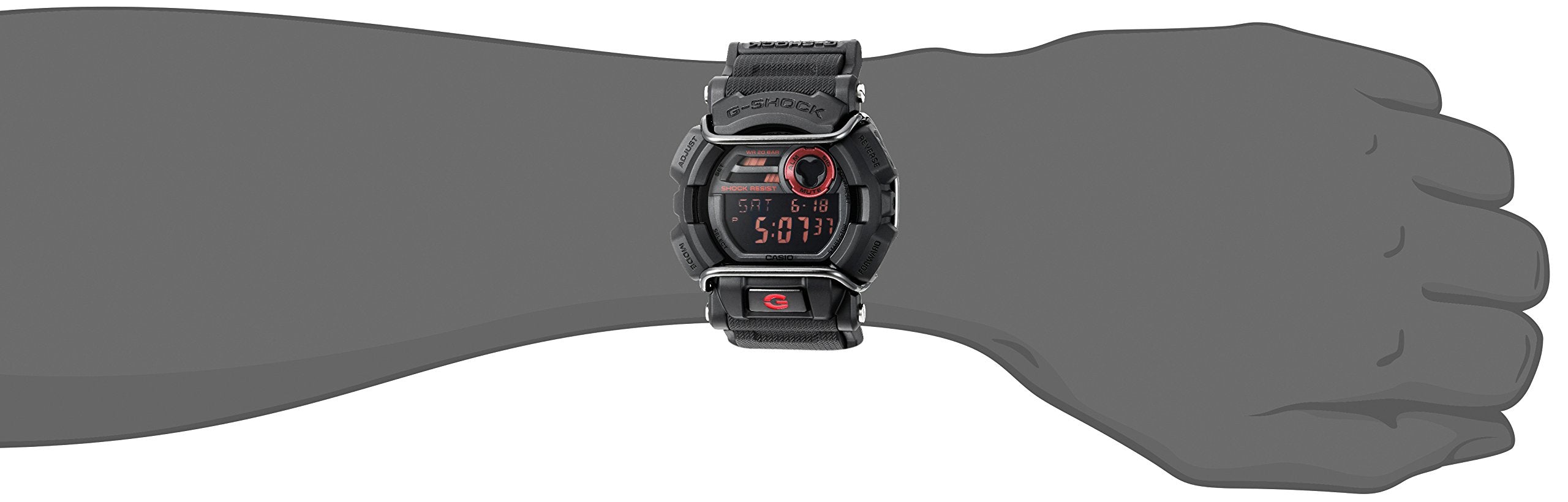 Casio Men's G-Shock GD400-1CR Black Resin Sport Watch