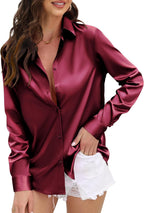 Indoprimo Shirt For Women | Women Shirt | Shirt For Women | Full Sleeve Shirt For Women | Satin Shirt For Women | Western Shirt 