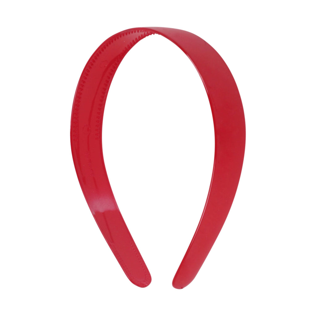 Motique Accessories Red 1 Inch Plastic Hard Headband with Teeth Head band Women Girls