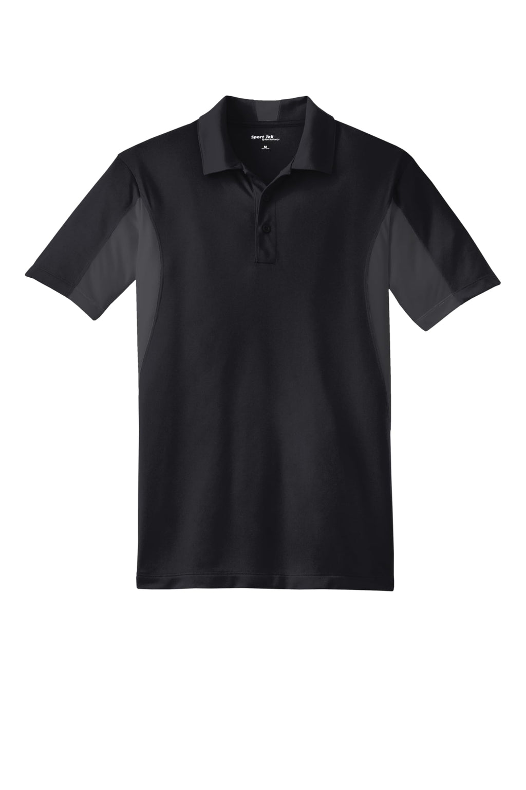Sport-Tek Men's Side Blocked Micropique Sport Wick Polo 3XL Black/Iron Grey