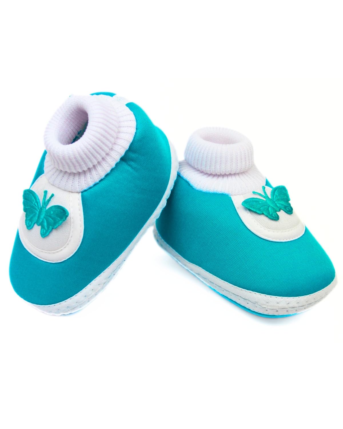 Neska Moda 0 To 6 Months Baby Girls SlipOn Cotton Shoe/Booties (Sky Blue)Btb4968 0-6