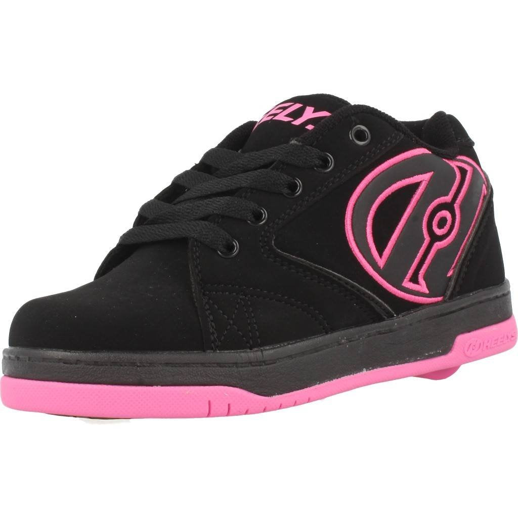 Heelys Kids Propel-K Skate Shoe, Black Hot Pink, 4 US