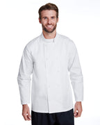 Unisex Studded Front Long-Sleeve chefs Jacket - BLAcK - 2XL(D0102H7ZAZJ)