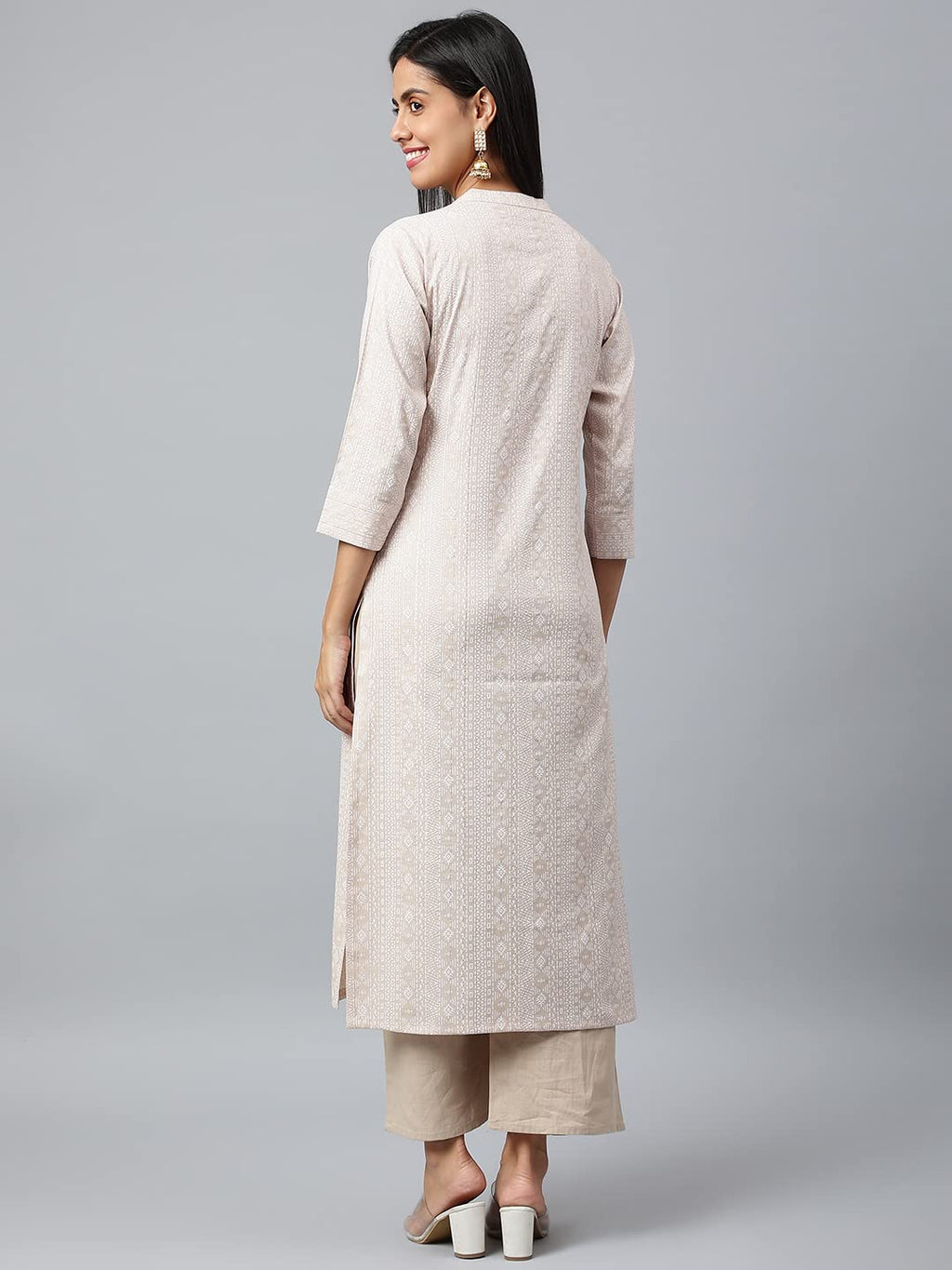 Anni Designer Women'S Cotton Blend Straight Printed Kurta (Sufa)