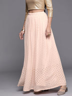 Libas Polyester Classic Skirts Pink