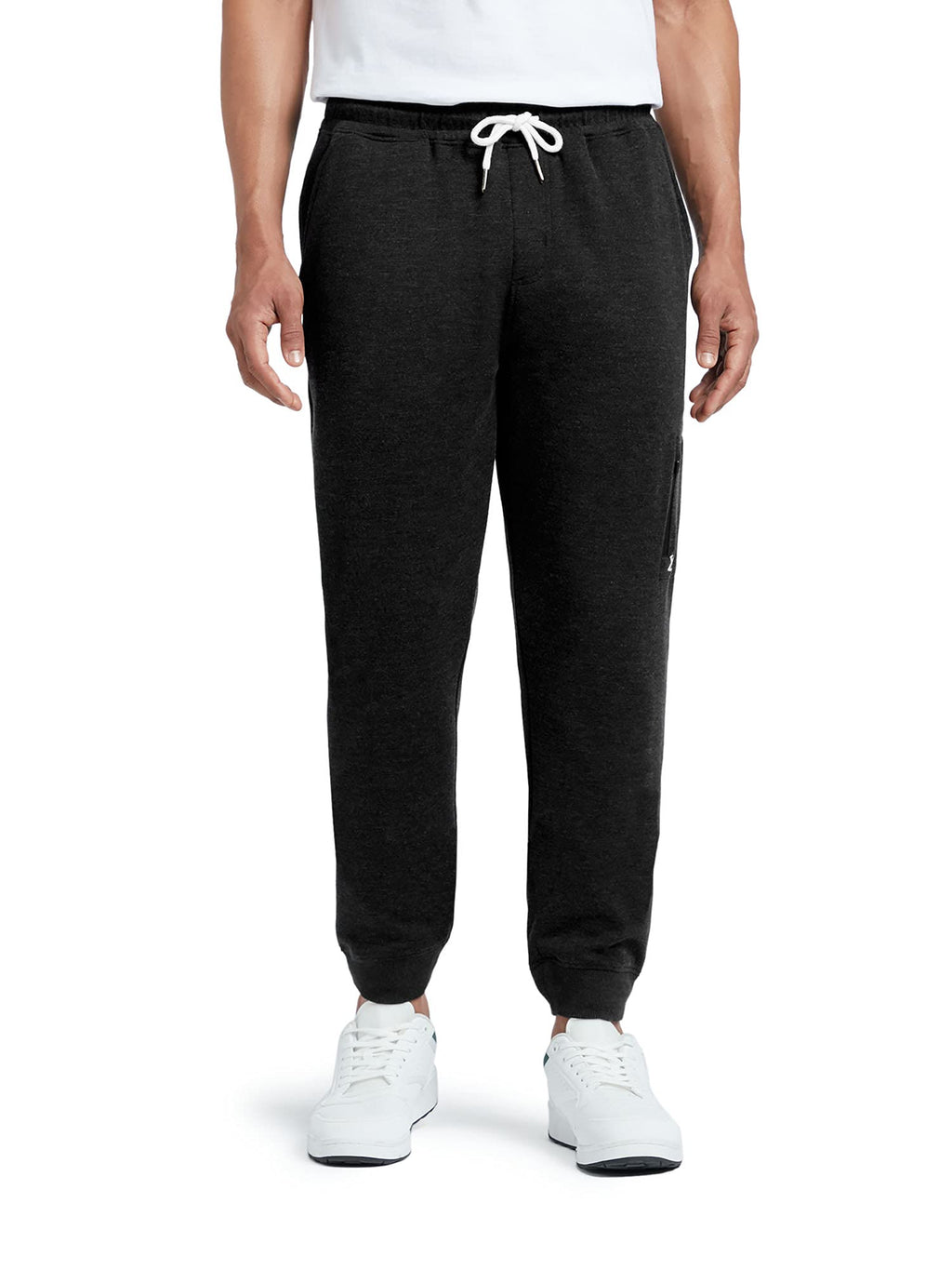XYXX Mens Cotton Modal Joggers - Relaxed Fit, Antimicrobial, High Stretch, Sweat Absorbent Solid Ace Loungewear with Zippered P