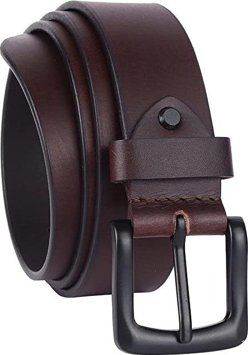 Men Brown Genuine Leather Belt ()_1062 32