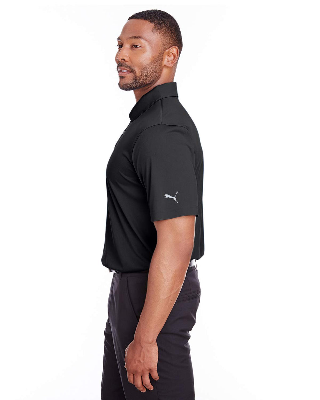 Mens Icon golf Polo - PUMA BLAcK - L(D0102H7DPE6)