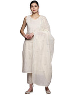 Libas WomenS Pure Cotton Kurta Sets (34095O_Off White