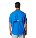 columbia Mens Bahama II UPF 30 Short Sleeve PFg Fishing Shirt, Vivid Blue, XX-Large