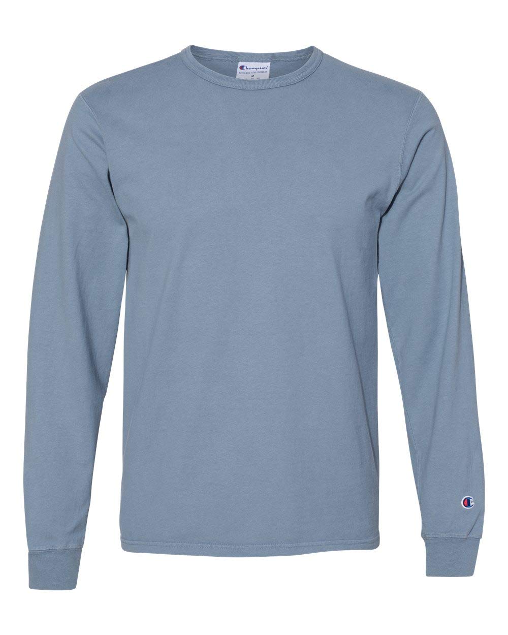 Champion Garment Dyed Long Sleeve T-Shirt XL Saltwater