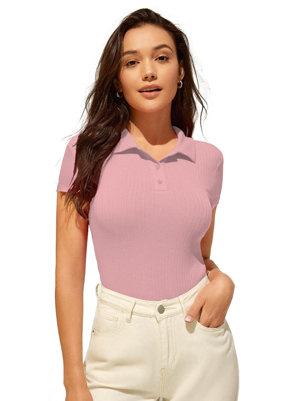 Sugathari Womens & Girls Peach Short Sleeve Top for Women Tops T-Shirts for Girls (TOP 44 Peach XL)