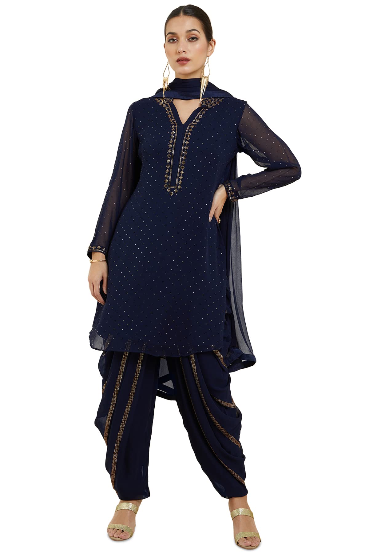 Soch Women Embellished Georgette Suit Set