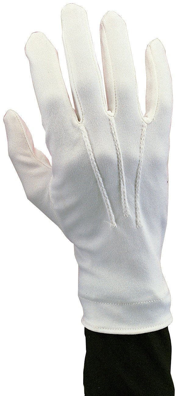 Stretch Nylon White Santa Gloves