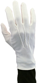 Stretch Nylon White Santa Gloves