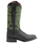 Ferrini 9039304060B Ladies Print Caiman Square Toe Black Boots 6B
