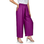 Fashion Gallery WomenS Rayon Relaxed Fit Palazzo Pants With Full Length Pull On Closure And Elasticated Flexible Waist|Palazzo 