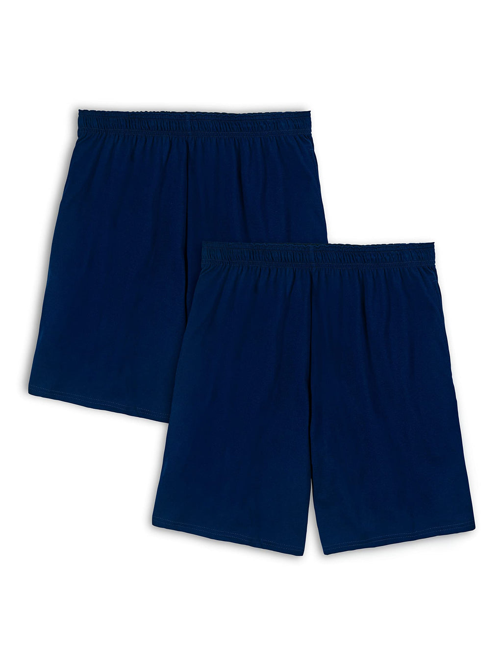 Fruit of the Loom Men's Eversoft Cotton Shorts with Pockets (S-4xl), 2 Pack-Navy