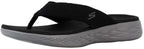 Skechers Women's On-The-go 600-Sunny Black/Grey Flip-Flop 7 M US