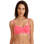 Zivame Womens Cotton Lightly Padded Underwire T-Shirt Bra Pink