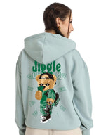 Bewakoof Womens Graphic Printed Oversized Fit Full Sleeve Fleece Hoodies_557038_Grey_XL
