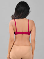 Lux Venus 3/4Th Coverage Padded Bra With Adjustable Bra Fuchsia