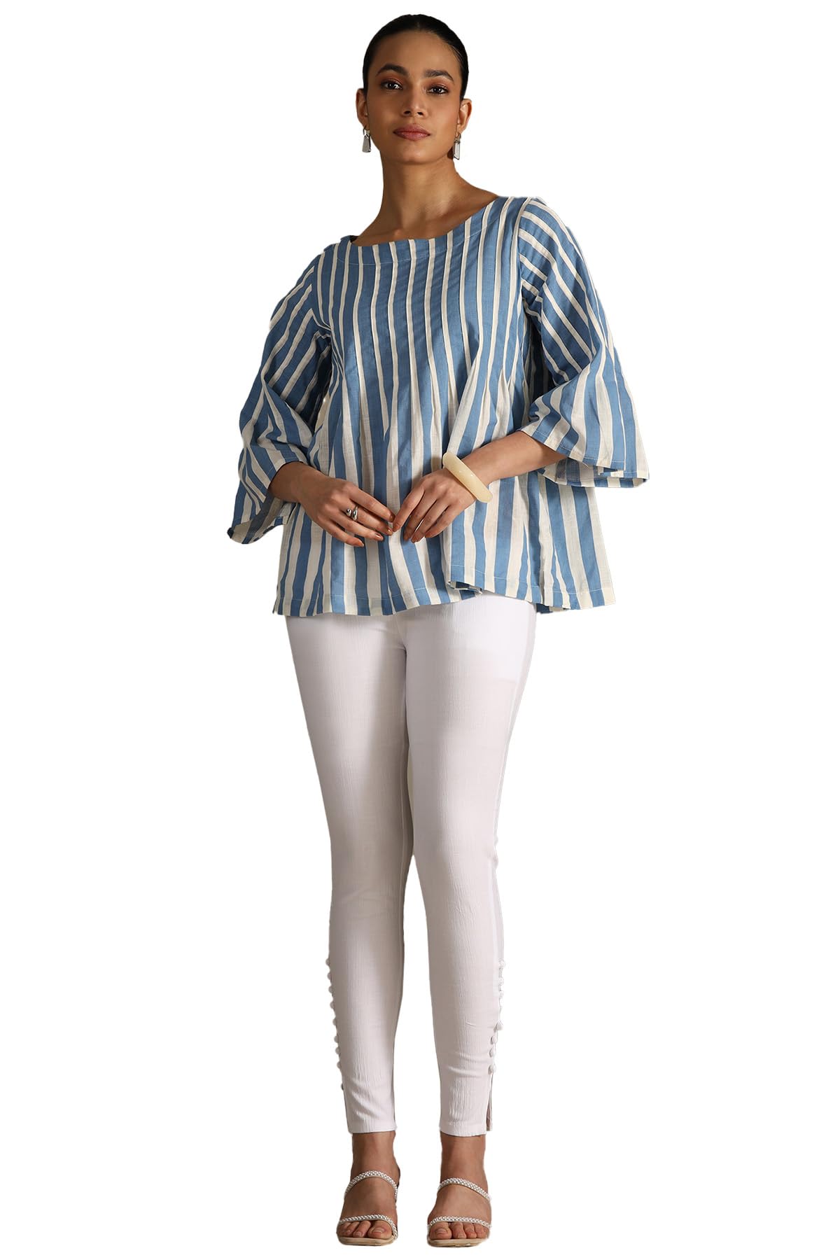 Soch Women Slim Fit Pure Cotton Solid Pant