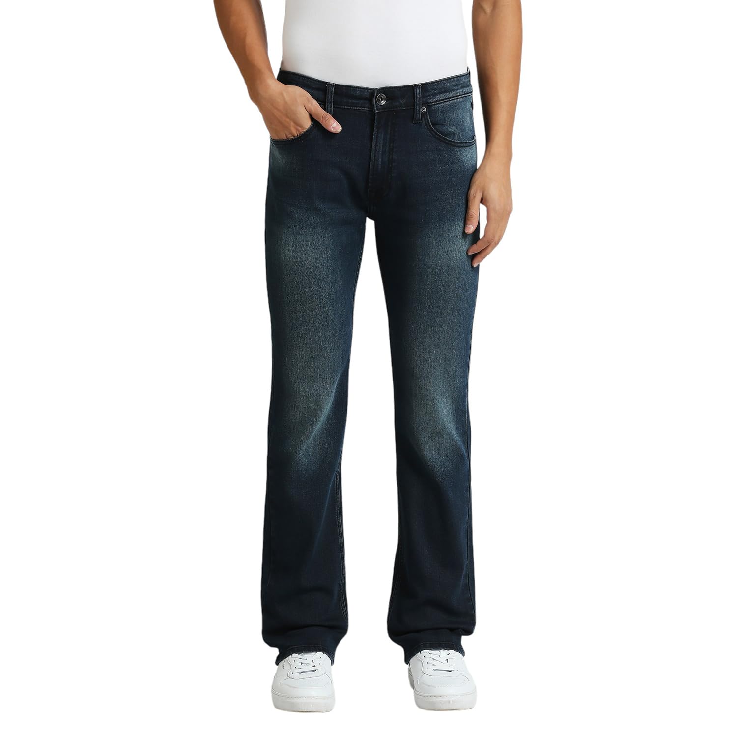 Pepe Jeans MenS Mid Rise Jeans Regular Mid Rise Jeans (Pm207712M653_Blue Black Used, 34